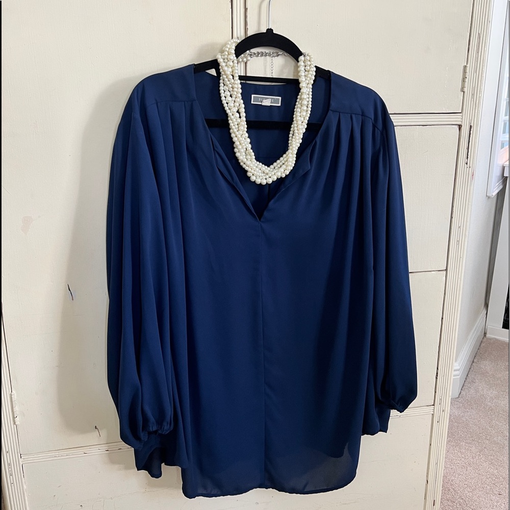 Deep Navy Blue Pleione 3X Top